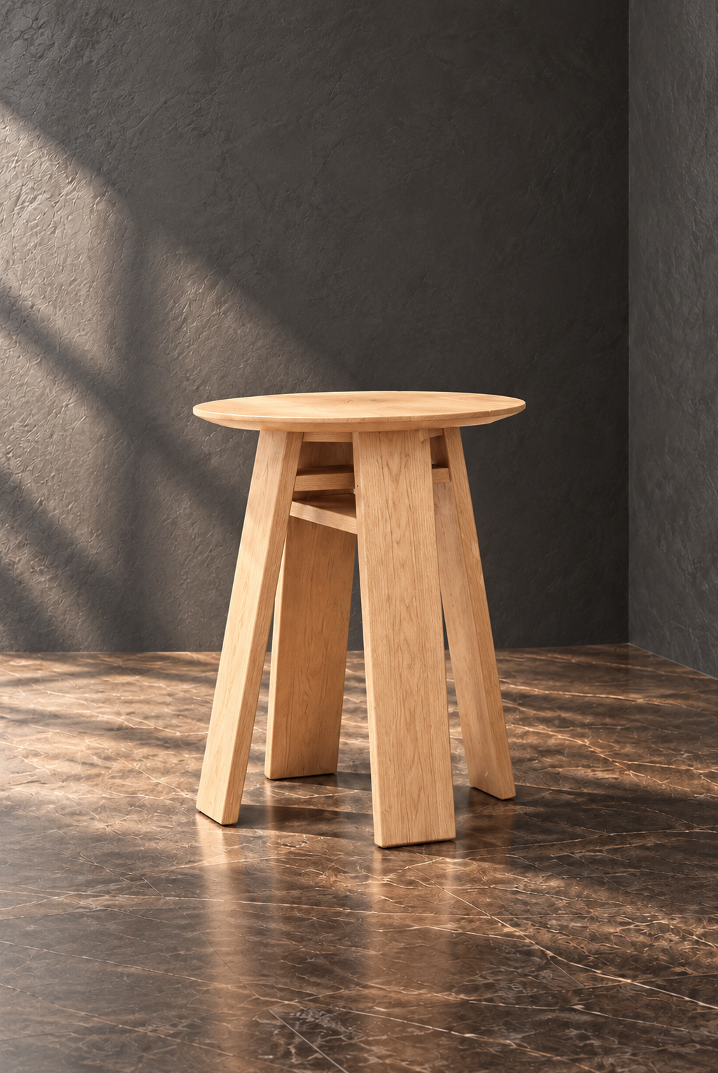 Timber 'Knot' End Table in Oak (Natural — no stain)
