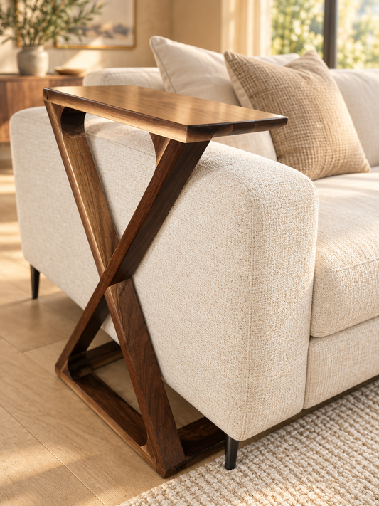 Timber 'Torch' Side Table in Walnut