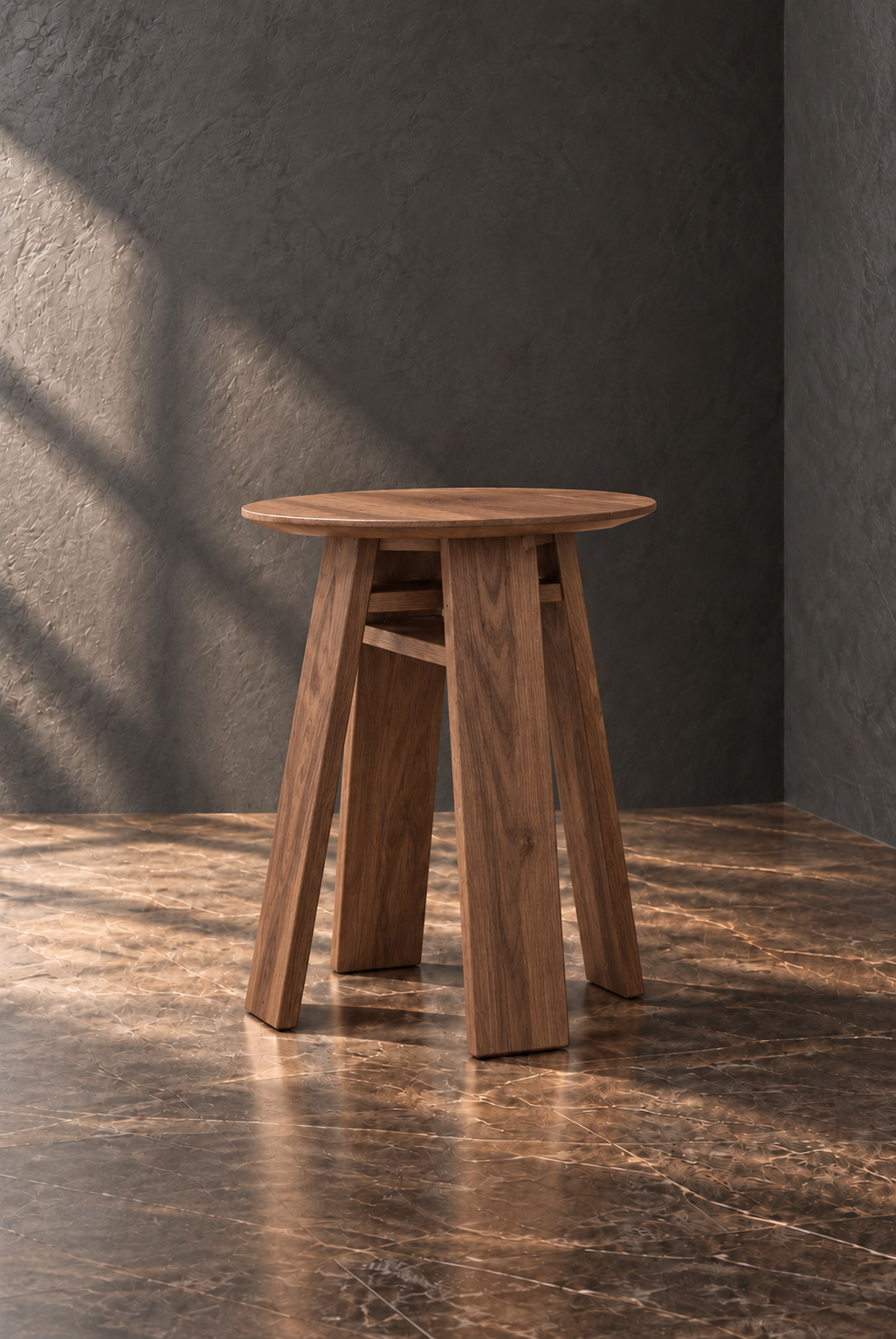 Timber 'Knot' End Table in Walnut