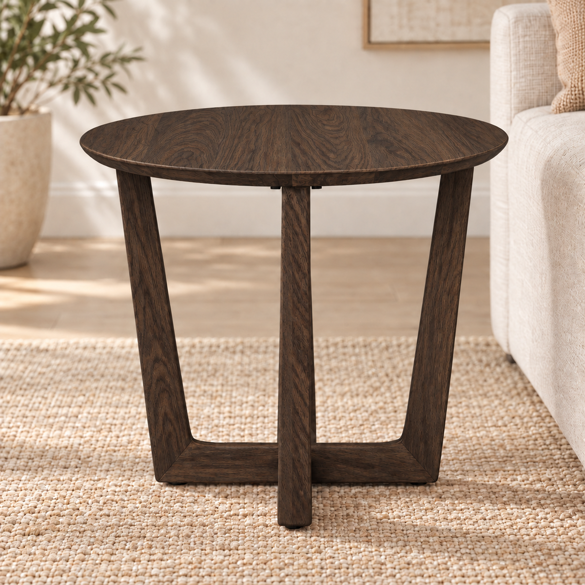 Brazos End Table in Oak (Ebony)