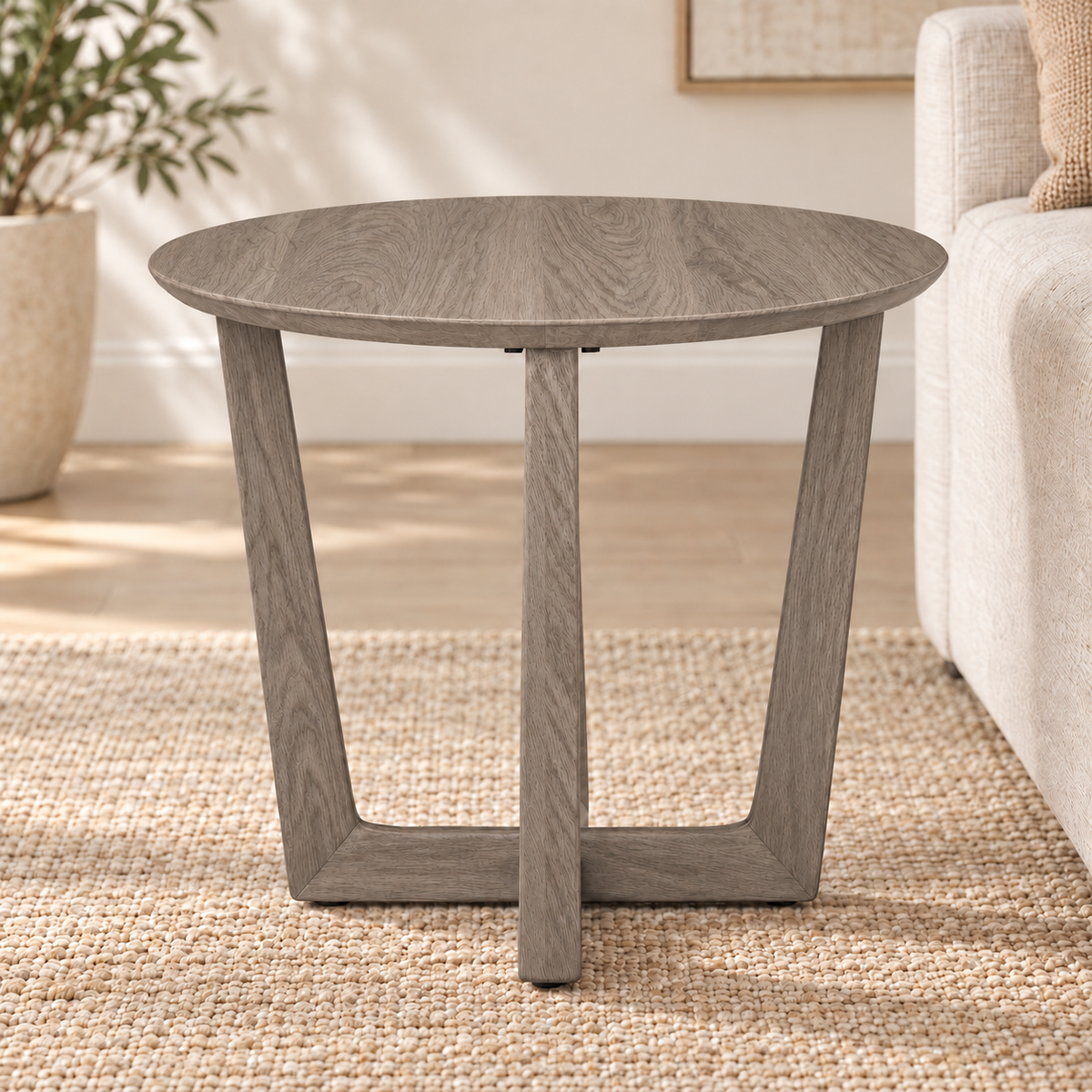 Brazos End Table in Oak (Weathered Grey)