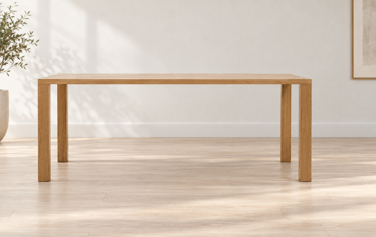 Basin Dining Table in Oak (Natural — no stain) (Small)