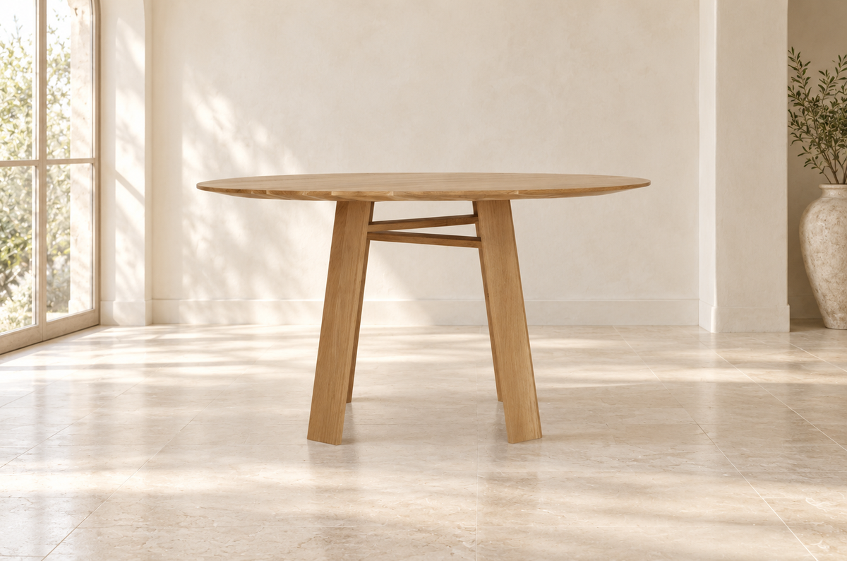 Timber 'Grove' Dining Table in Oak (Natural — no stain)