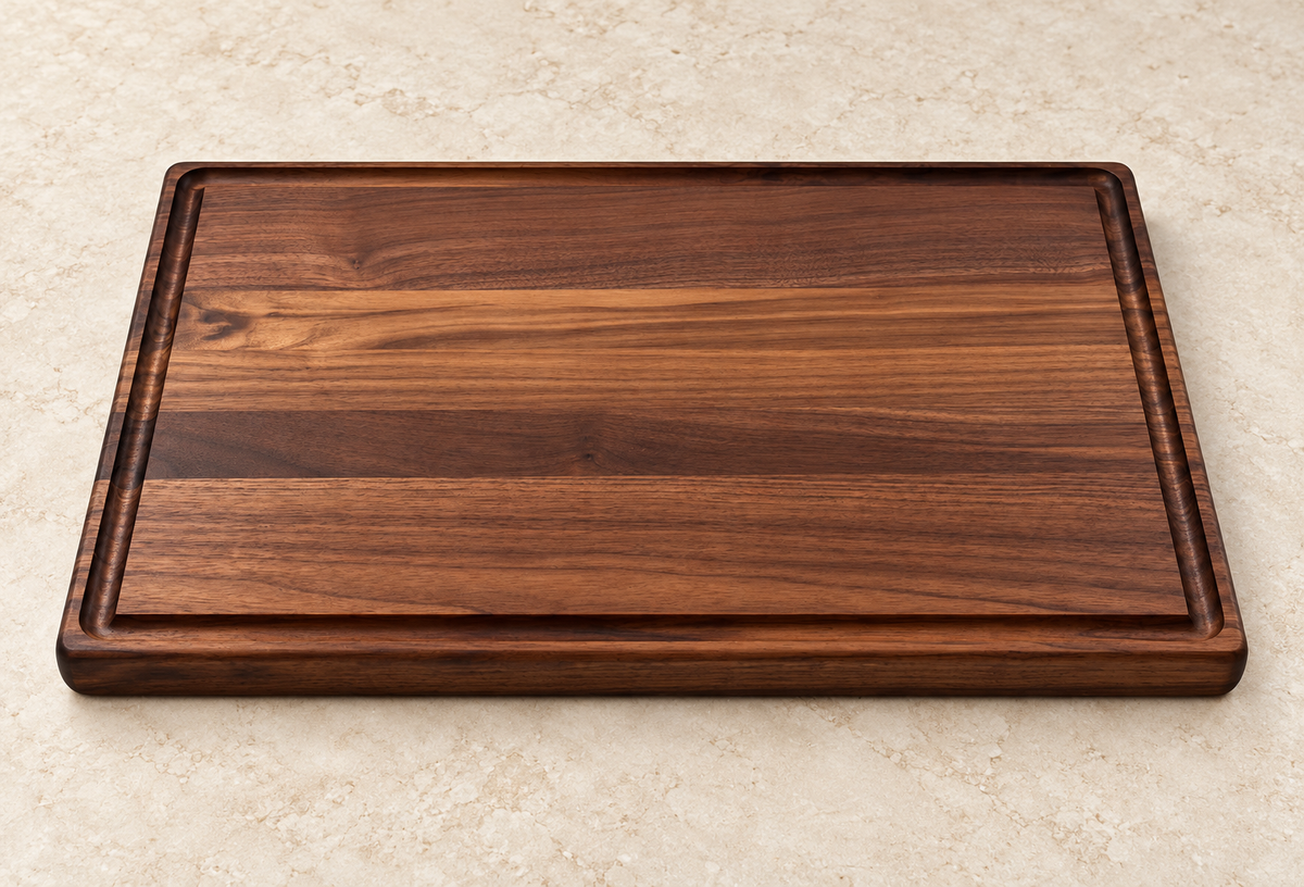 Classic Cutting Board in Walnut, underside