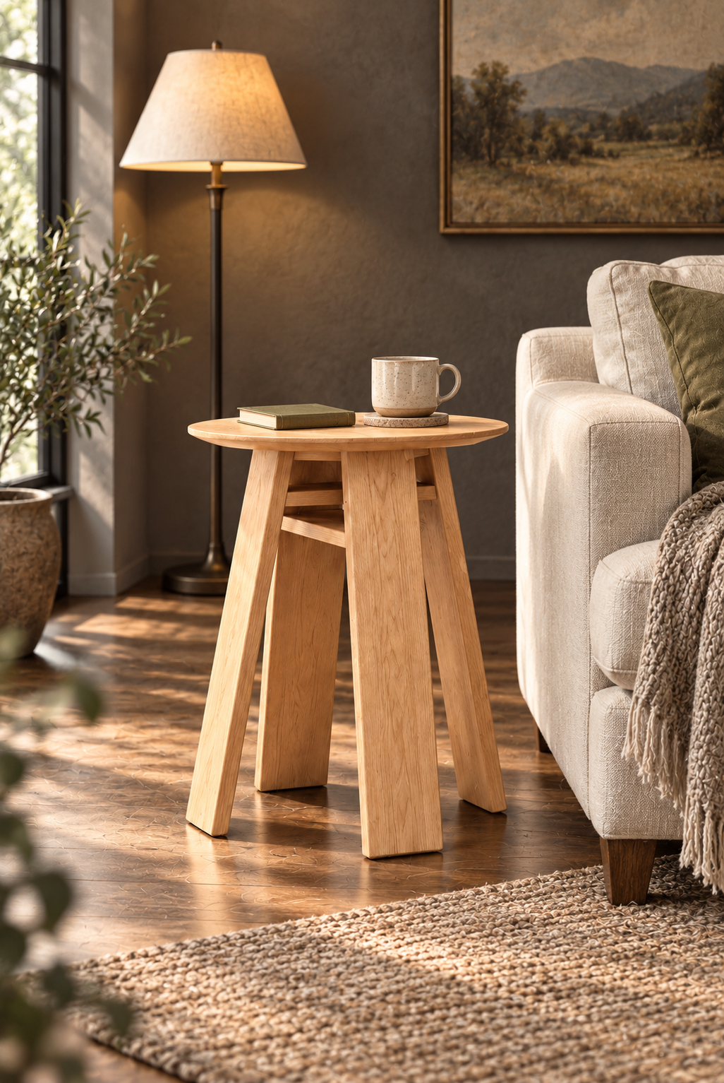 Timber 'Knot' End Table, view 2