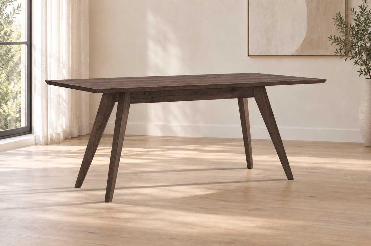 Ranch 'Homestead' Dining Table in Oak (Ebony) (Small)