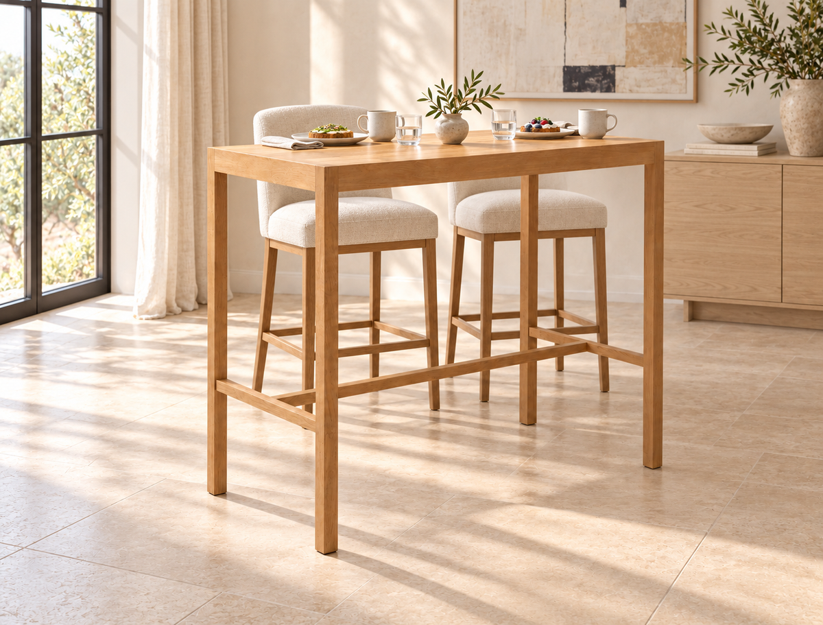 Rim Counter Table in Oak (Natural — no stain)