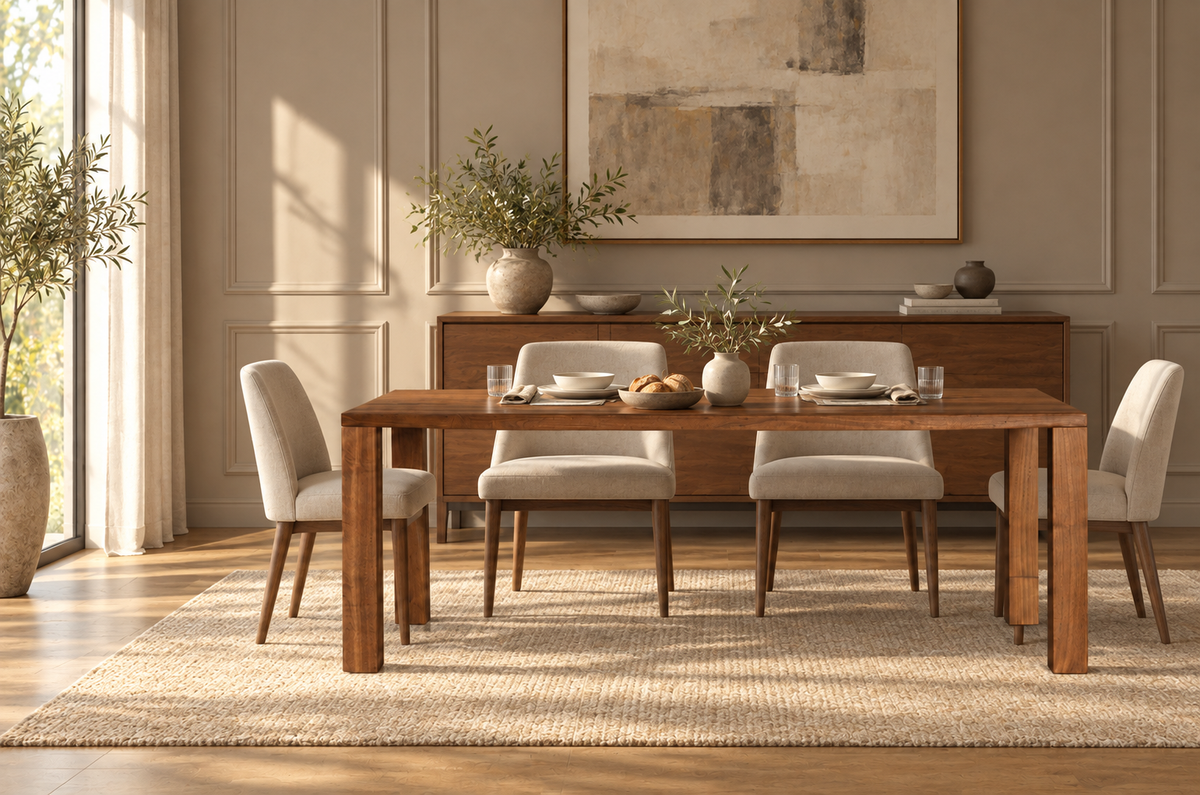 Basin Dining Table in Walnut (Small)