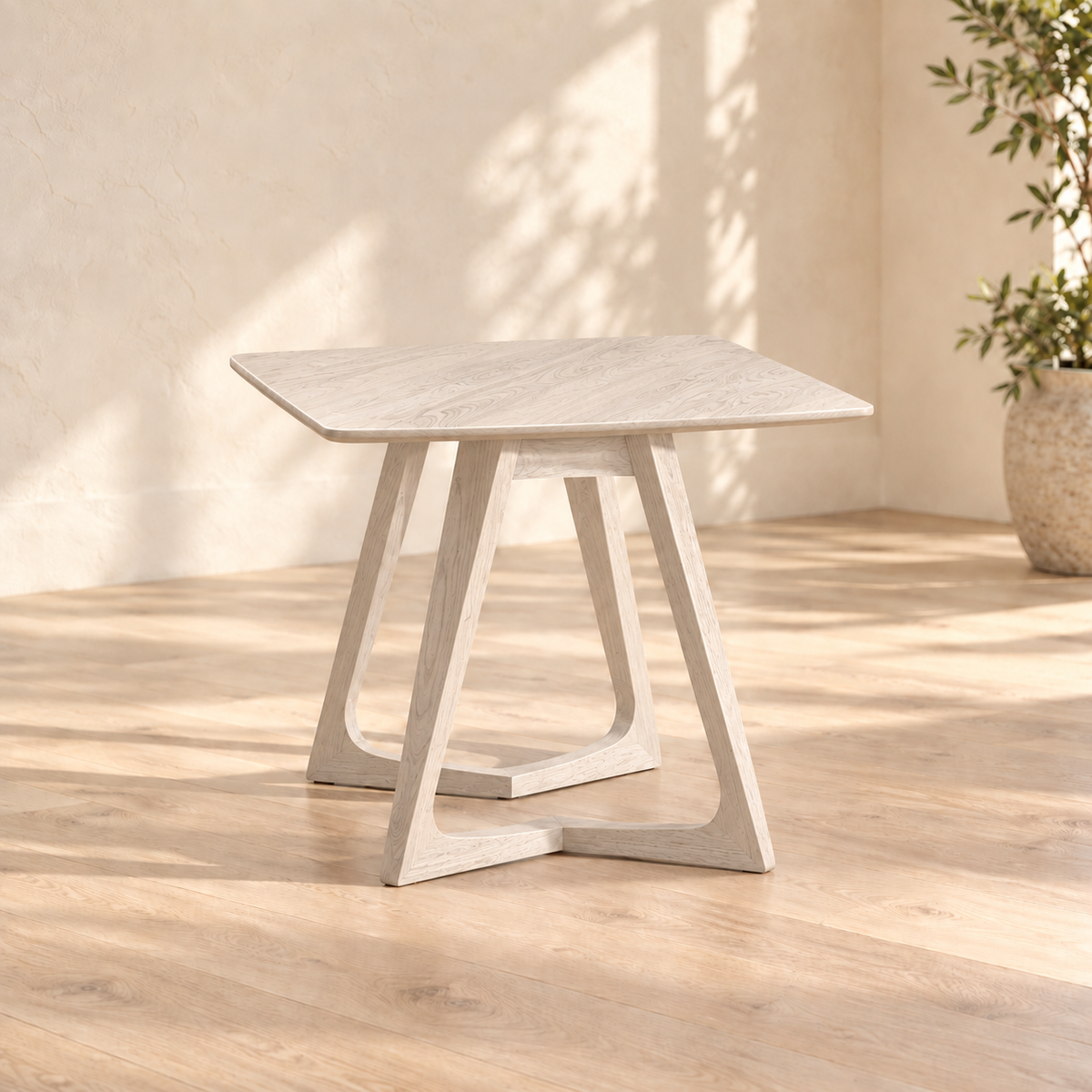 River 'Still' Nightstand in Oak (Rustic Whitewash)