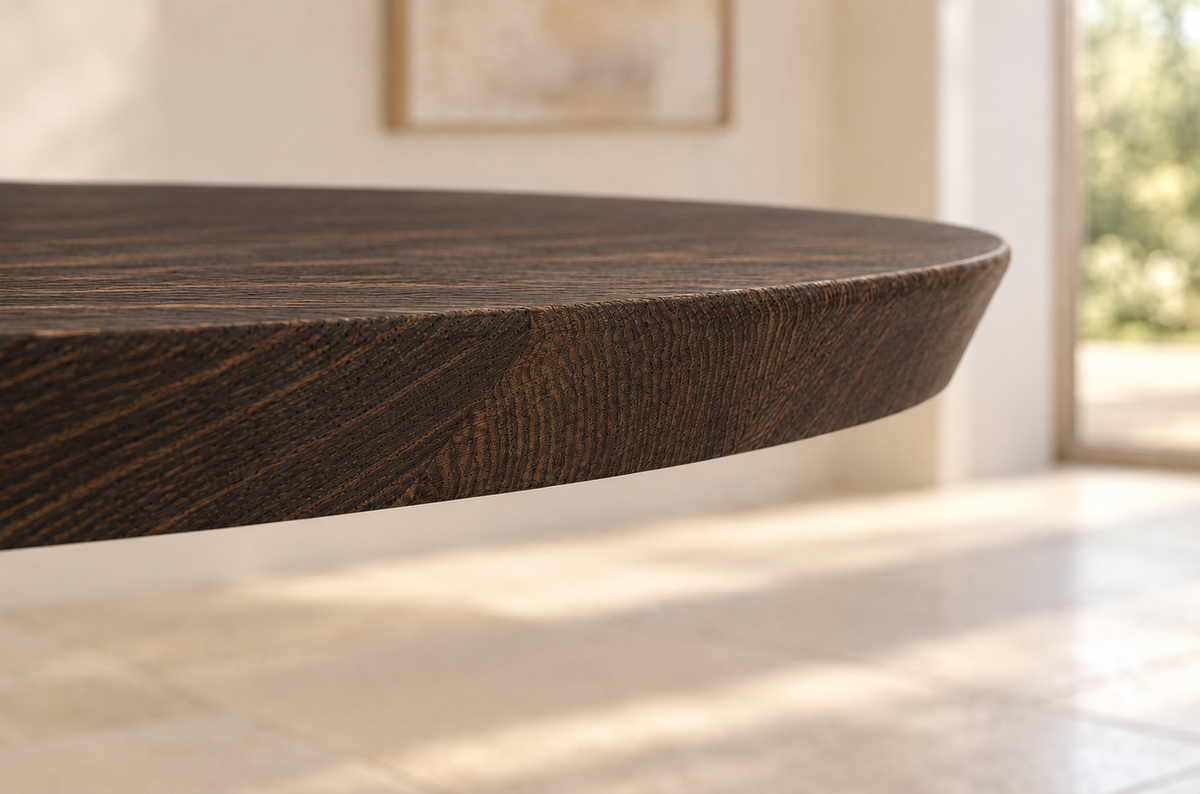 Ranch 'Corral' Dining Table in Oak (Ebony) (Small)