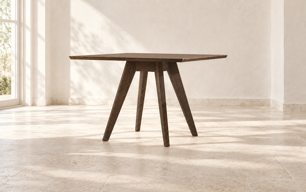 Ranch 'Section' Dining Table in Oak (Ebony) (Small)