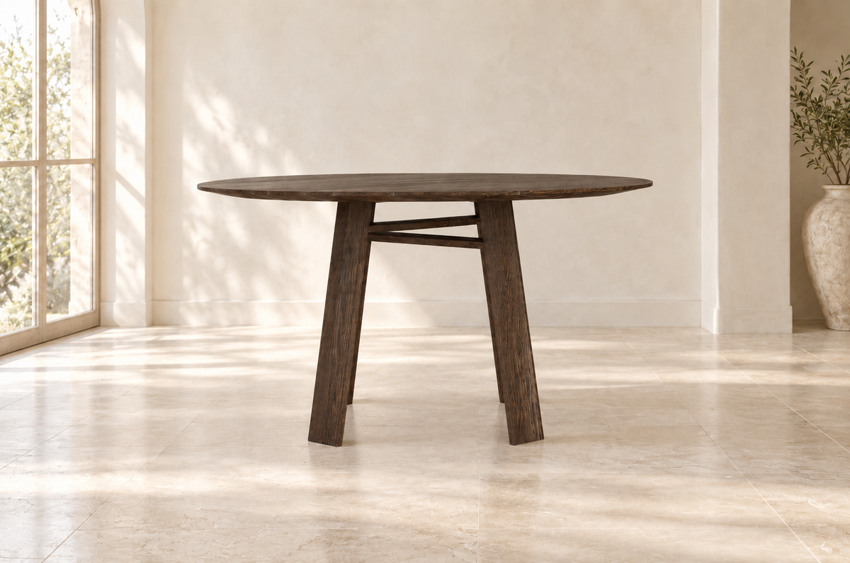 Timber 'Grove' Dining Table in Oak (Ebony)