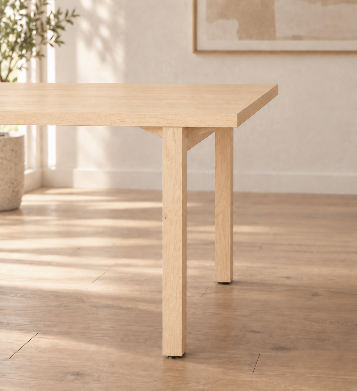 Plain Dining Table in Maple