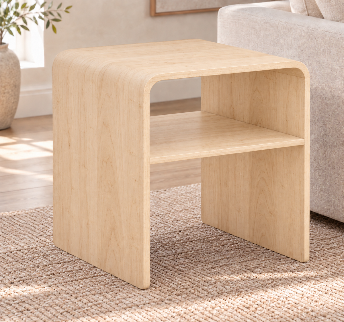 Hollow Nightstand in Maple (Small)