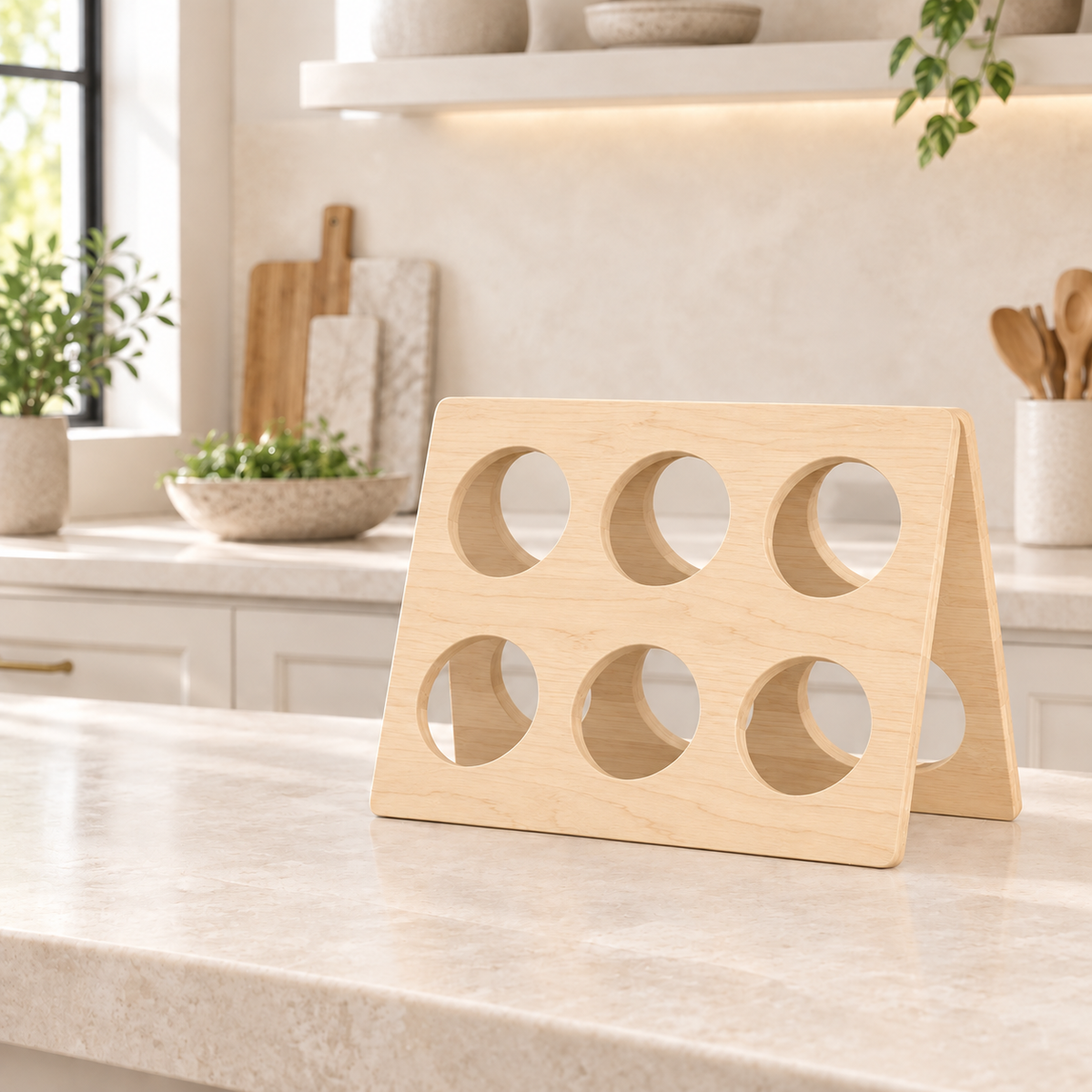 Folding Wine Rack in Maple