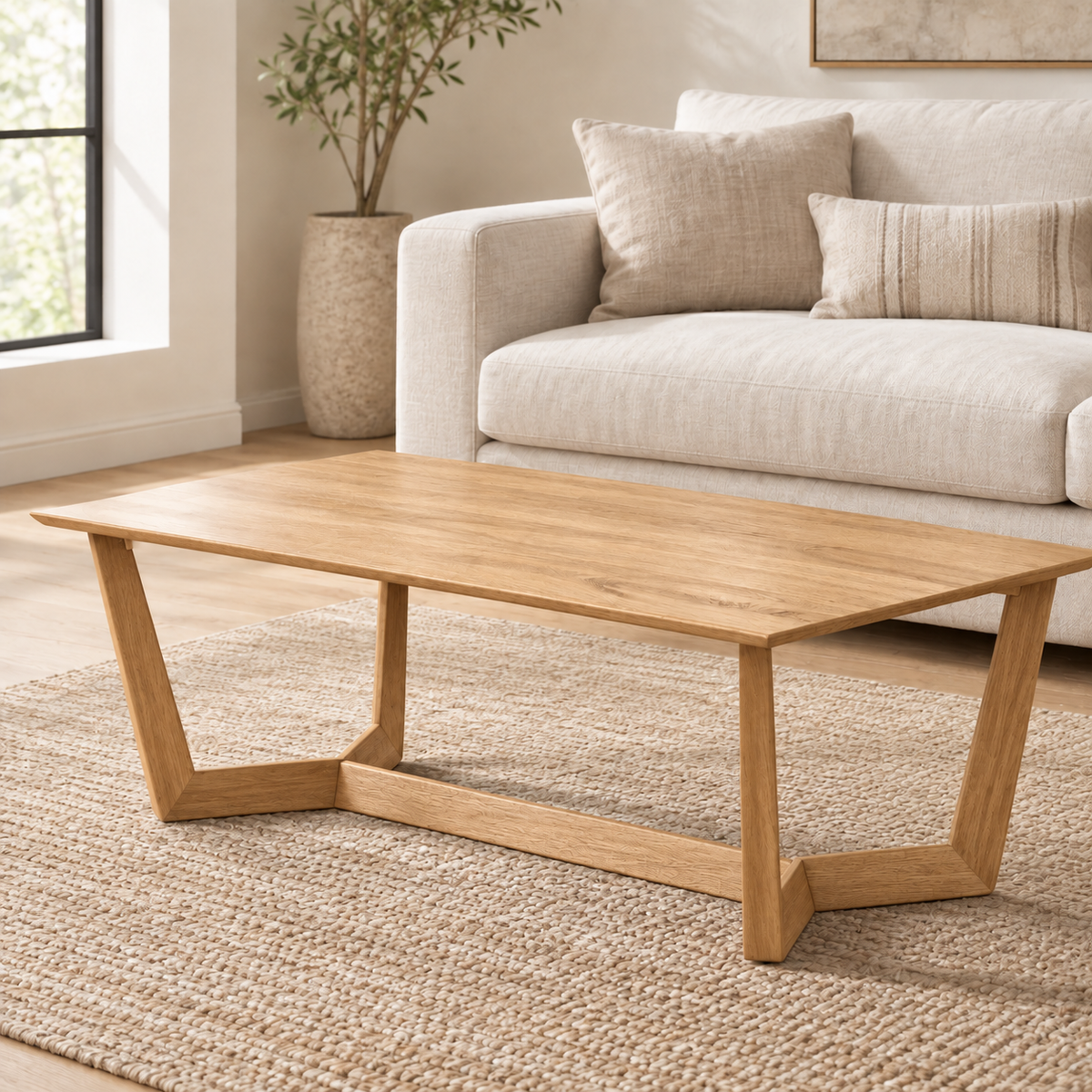 Brazos Coffee Table in Oak (Natural — no stain)