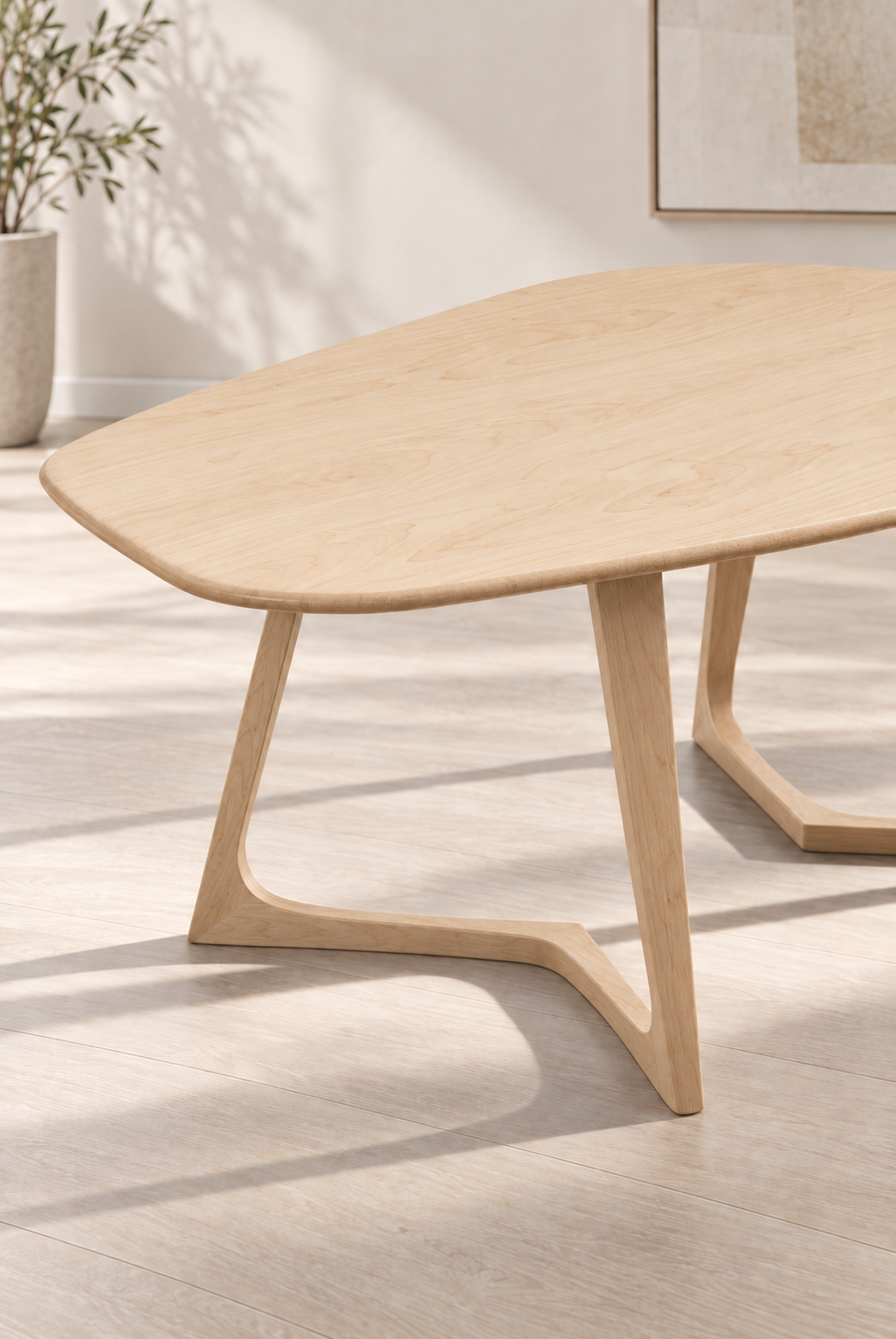 River 'Delta' Coffee Table in Maple (Small)