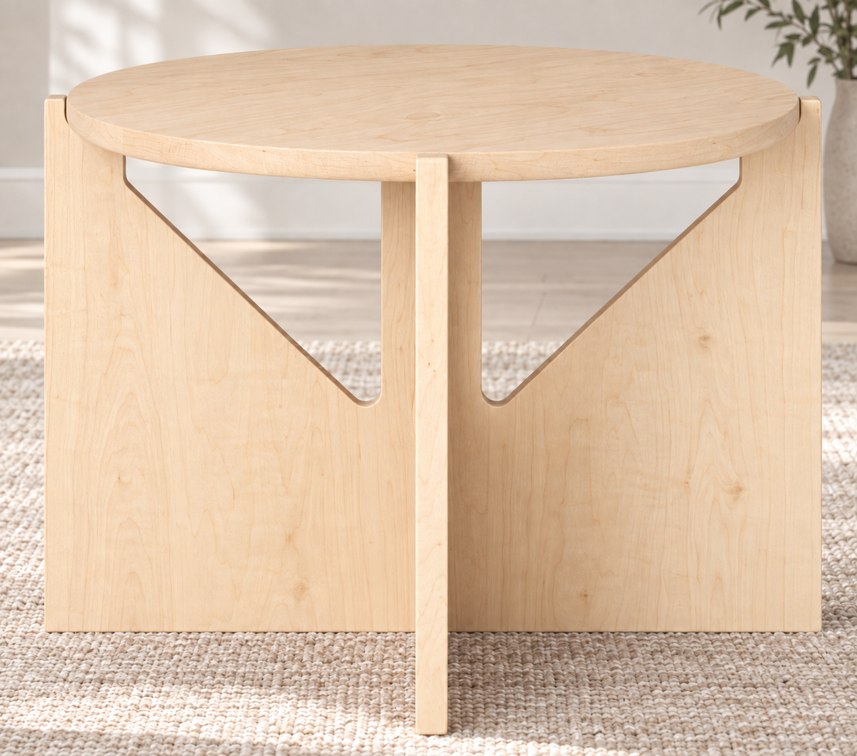 Riffle End Table in Maple (Large)