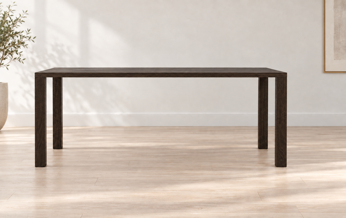 Basin Dining Table in Oak (Ebony) (Small)