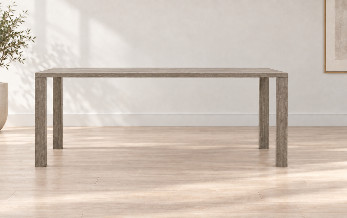 Basin Dining Table in Oak (Weathered Grey) (Small)