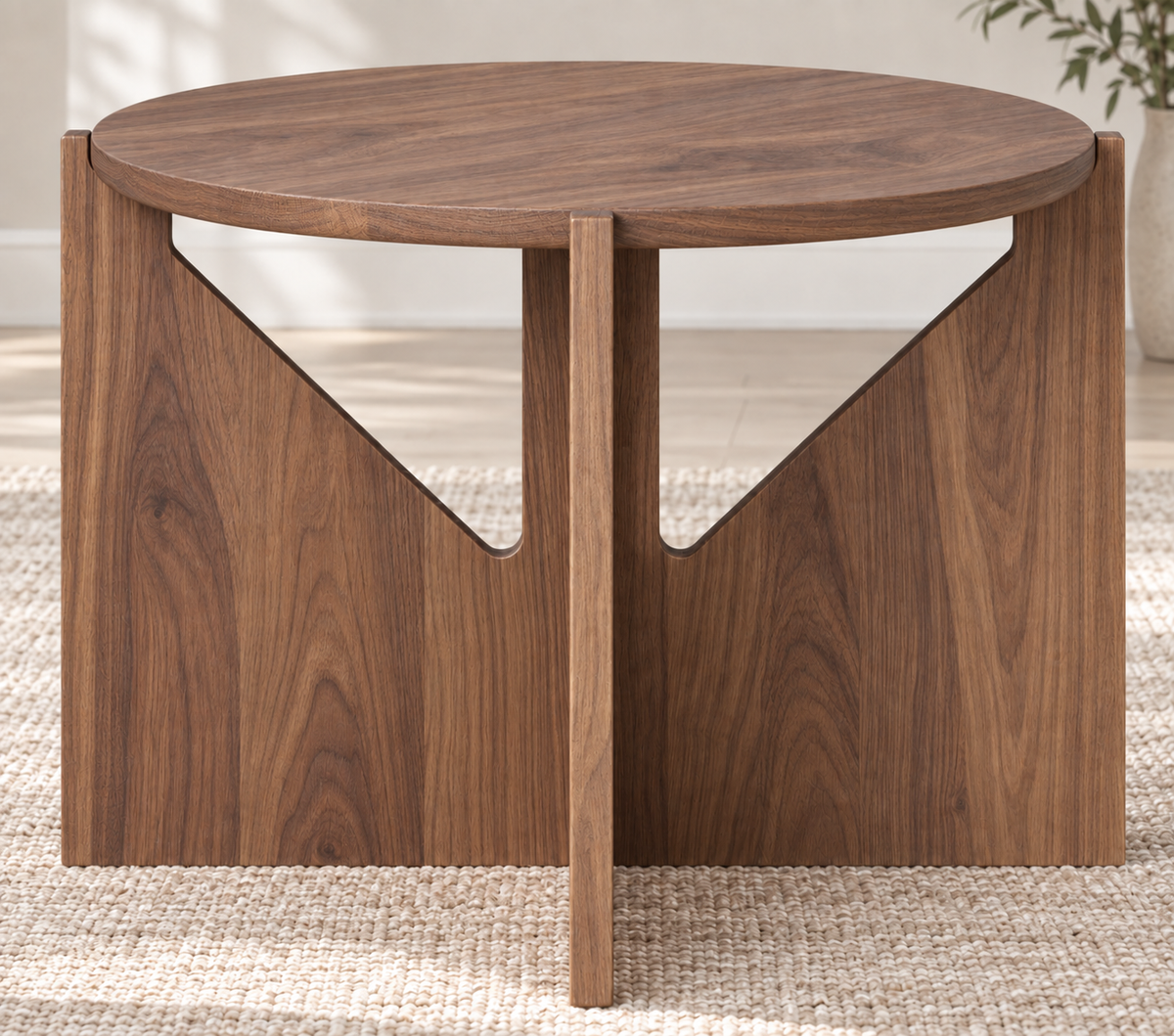 Riffle End Table in Walnut (Large)