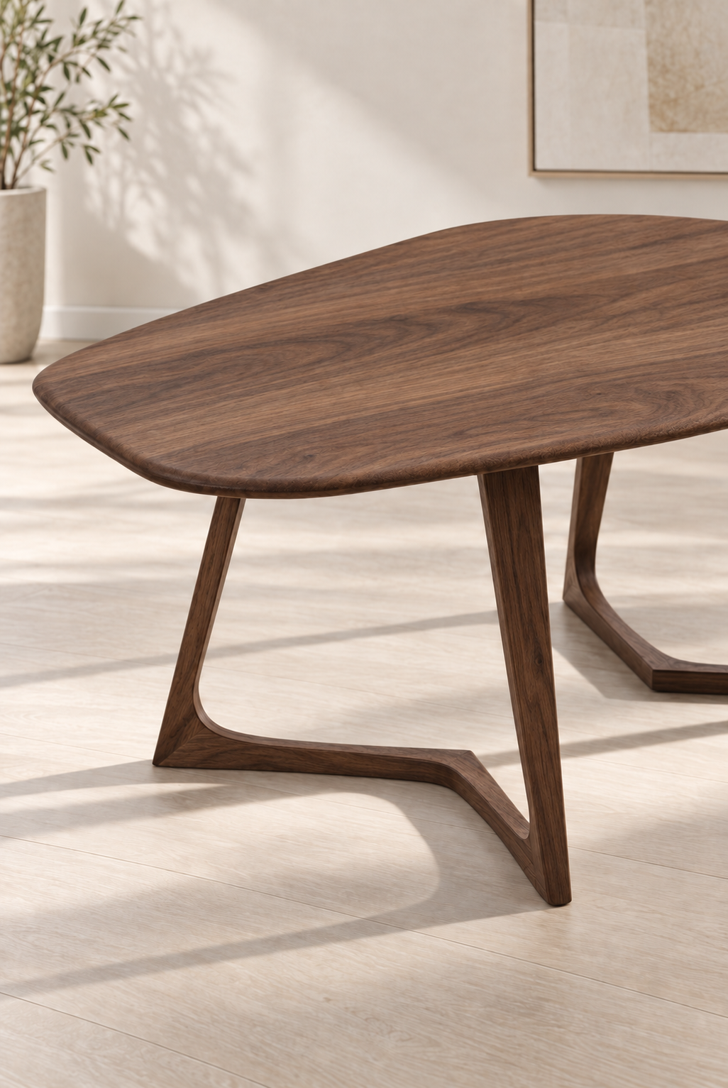 River 'Delta' Coffee Table in Walnut (Small)
