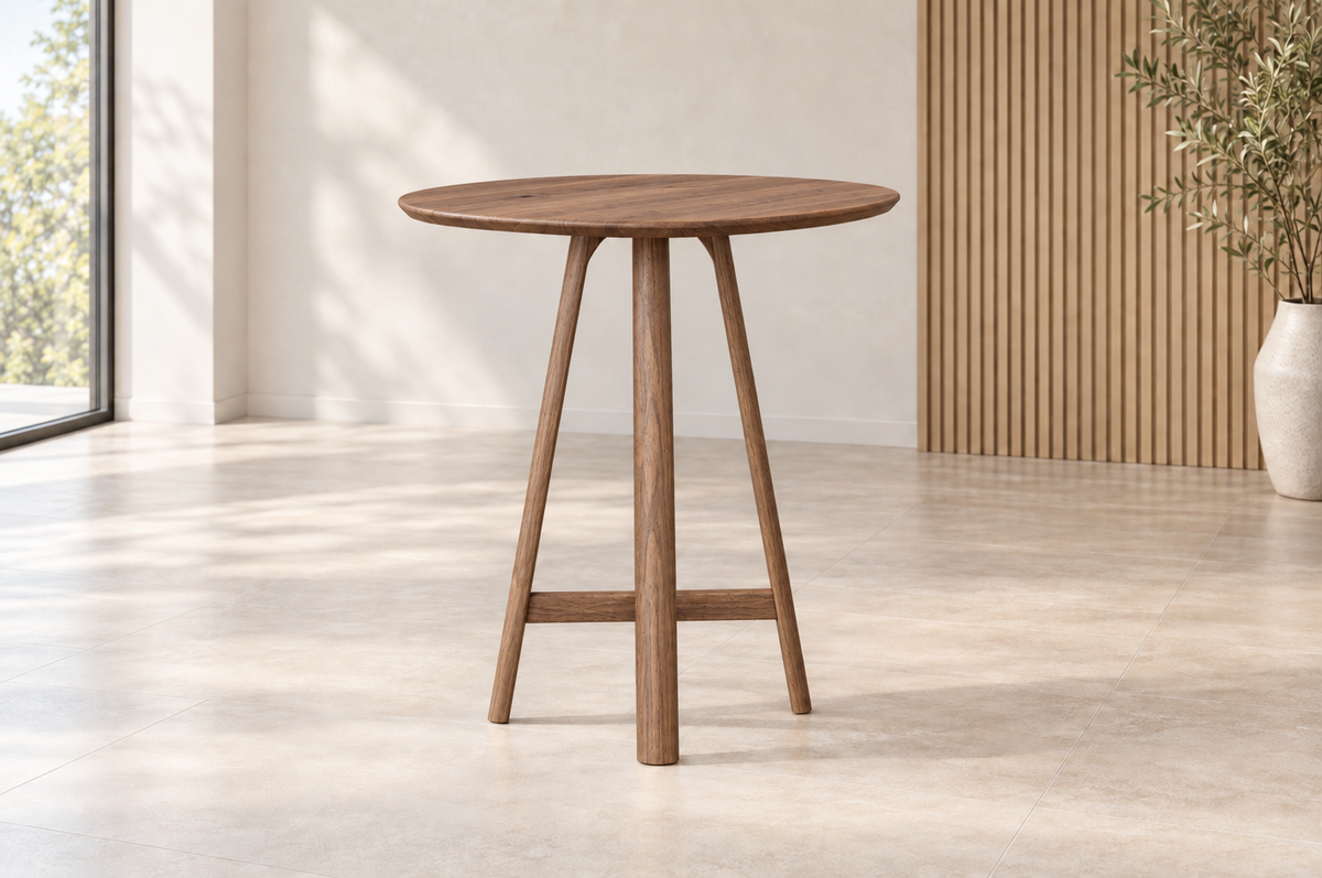 Stone 'Perch' Counter Table in Walnut (Small)