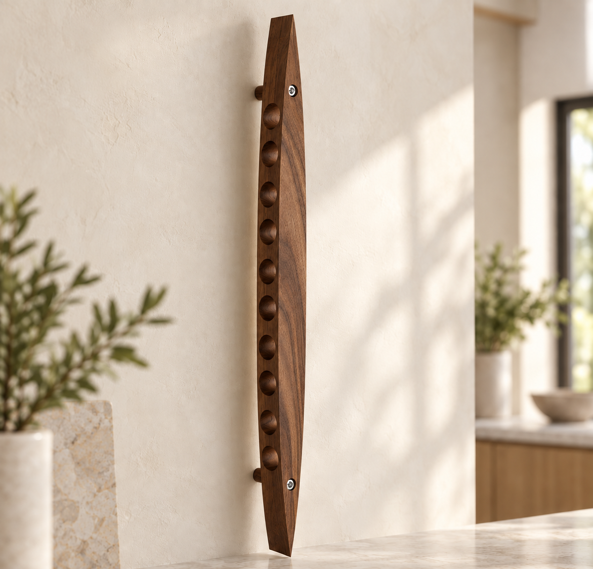 Hanging Wine Rack in Walnut