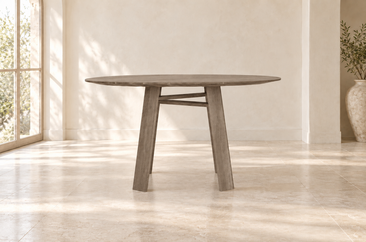 Timber 'Grove' Dining Table in Oak (Weathered Grey)