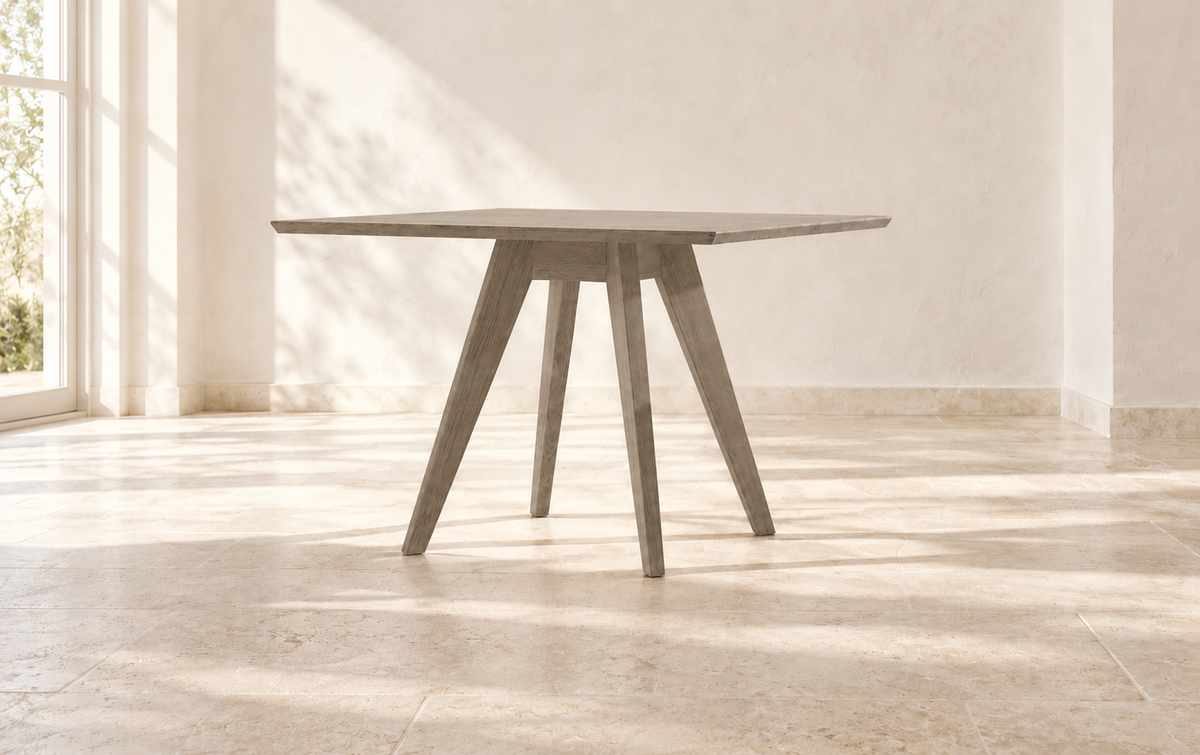 Ranch 'Section' Dining Table in Oak (Weathered Grey) (Small)