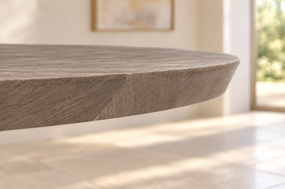 Ranch 'Corral' Dining Table in Oak (Weathered Grey) (Small)
